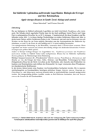Im Südtiroler Apfelanbau auftretende Lagerfäulen: Biologie der Erreger und ihre Bekämpfung / Apple storage diseases in South Tyrol: biology and control
