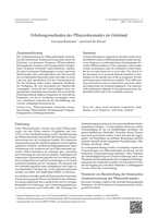 Erhebungsmethoden des Pflanzenbestandes im Grünland