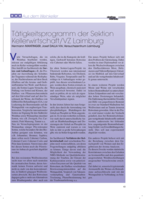 Tätigkeitsprogramm der Sektion Kellerwirtschaft / VZ Laimburg