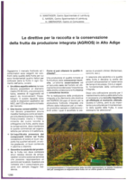 Le direttive per la raccolta e la conservazione della frutta da produzione integrata Agrios in Alto Adige