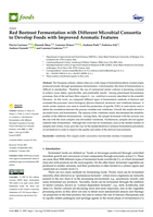 Red Beetroot Fermentation with Different Microbial Consortia to Develop Foods with Improved Aromatic Features