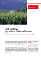 Ugelli antideriva: prove pluriennali di efficacia e fitotossicità. Parte 1