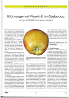 Erfahrungen mit Vitamin E im Obstbau