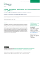 Prüfung verschiedener Möglichkeiten zur Wachstumsregulierung beim Apfelbaum