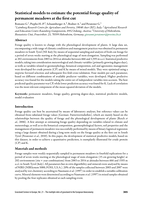 Statistical models to estimate the potential forage quality of permanent meadows at the first cut