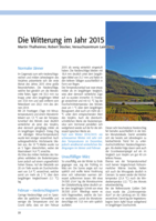 Die Witterung im Jahr 2015