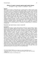 Efficacy of organic composts against apple replant disease