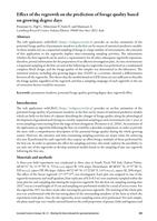 Effect of the regrowth on the prediction of forage quality based on growing degree days