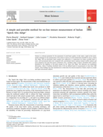 A simple and portable method for on-line texture measurement of Italian “Speck Alto Adige”