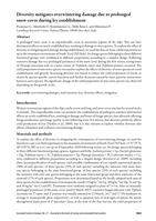 Diversity mitigates overwintering damage due to prolonged snow cover during ley establishment