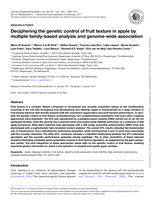 Deciphering the genetic control of fruit texture in apple by multiple family-based analysis and genome-wide association