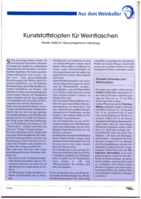 Kunststoffstopfen für Weinflaschen