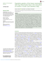 Population genetics of the brown marmorated stink bug Halyomorpha halys in the early phase of invasion in South Tyrol (Northern Italy)