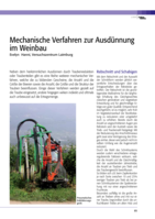 Mechanische Verfahren zur Ausdünnung im Weinbau