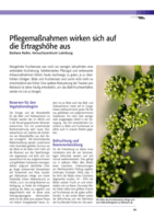Pflegemaßnahmen wirken sich auf die Ertragshöhe aus