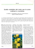 Scelta varietale del melo per le zone collinari e montane