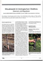 Mausbesatz im biologischen Obstbau - Erkennen und Regulieren