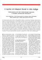 Il rischio di infezioni fiorali in Alto Adige