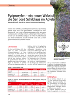 Pyriproxyfen - ein neuer Wirkstoff gegen die San José Schildlaus im Apfelanbau