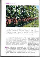 L'influenza dell'irrigazione in viticoltura: una retrospettiva sul 2003