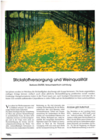 Stickstoffversorgung und Weinqualität
