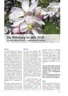 Die Witterung im Jahr 2020