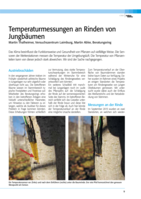 Temperaturmessungen an Rinden von Jungbäumen