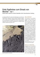 Erste Ergebnisse zum Einsatz von Biochar - Teil 1