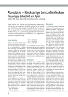 Ramularia – Klecksartige Lentizellenflecken Neuartiges Schadbild am Apfel