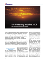 Die Witterung im Jahre 2006