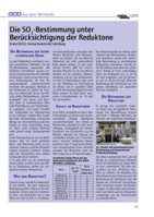 Die SO2-Bestimmung unter Berücksichtigung der Reduktone