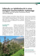 Fallstudie zur Apfeltriebsucht in einer biologisch bewirtschafteten Apfelanlage
