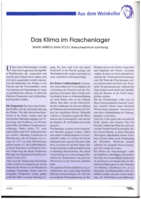 Das Klima im Flaschenlager