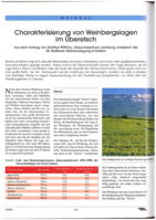 Charakterisierung von Weinbergslagen im Überetsch