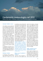 L’andamento meteorologico nel 2010
