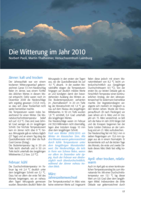 Die Witterung im Jahr 2010