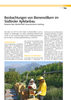 Beobachtungen von Bienenvölkern im Südtiroler Apfelanbau
