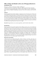Effect of slope and altitude on the costs of forage production in mountain areas