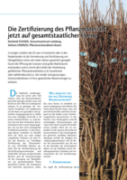 Die Zertifizierung des Pflanzmaterials jetzt auf gesamtstaatlicher Ebene