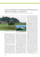 Aspetti agronomici ed ambientali dell’impiego del digestato da biogas in agricoltura