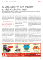 Zu viel Zucker in den Trauben - zu viel Alkohol im Wein