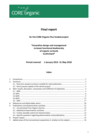 Final report for the CORE Organic Plus funded project “Innovative design and management to boost functional biodiversity of organic orchards EcoOrchard”