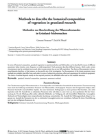 Methods to describe the botanical composition of vegetation in grassland research