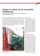 Einfluss von Nässe auf die maschinelle Entblätterung