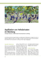 Applikation von Hefederivaten im Weinberg