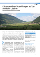 Klimawandel und Auswirkungen auf den Südtiroler Obstbau