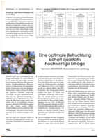 Eine optimale Befruchtung sichert qualitativ hochwertige Ernten