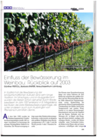 Einfluss der Bewässerung im Weinbau: Rückblick auf 2003