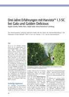 Drei Jahre Erfahrungen mit Harvista TM 1.3 SC bei Gala und Golden Delicious