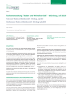 Fachveranstaltung "Boden und Weindiversität" - Würzburg, Juli 2019
